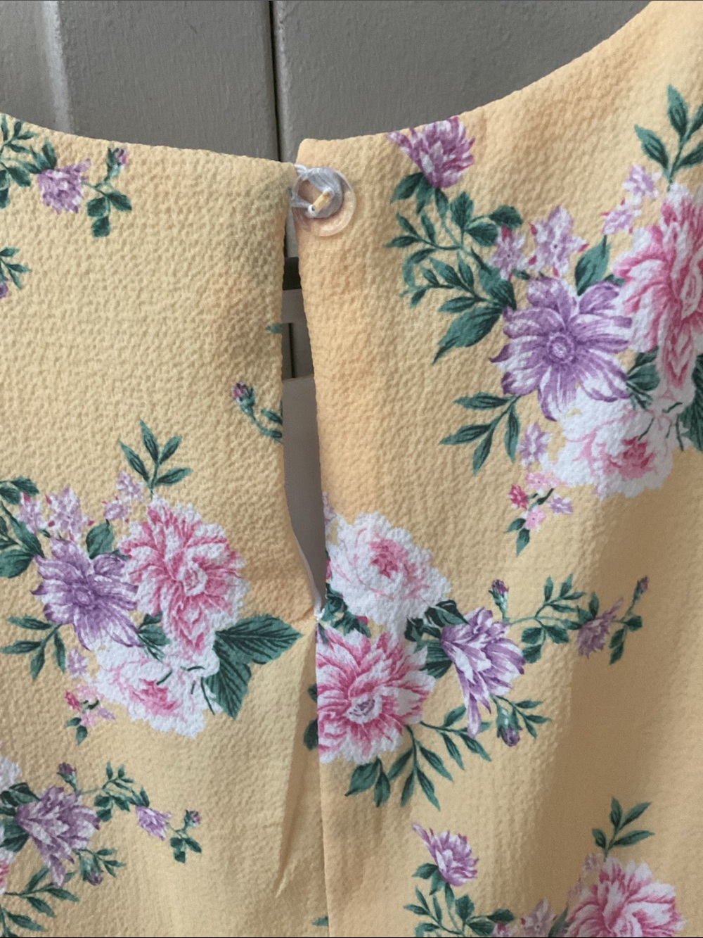 Rare Editions Yellow Floral Midi Skirt with Pink Rose Print - Picture 5 of 8
